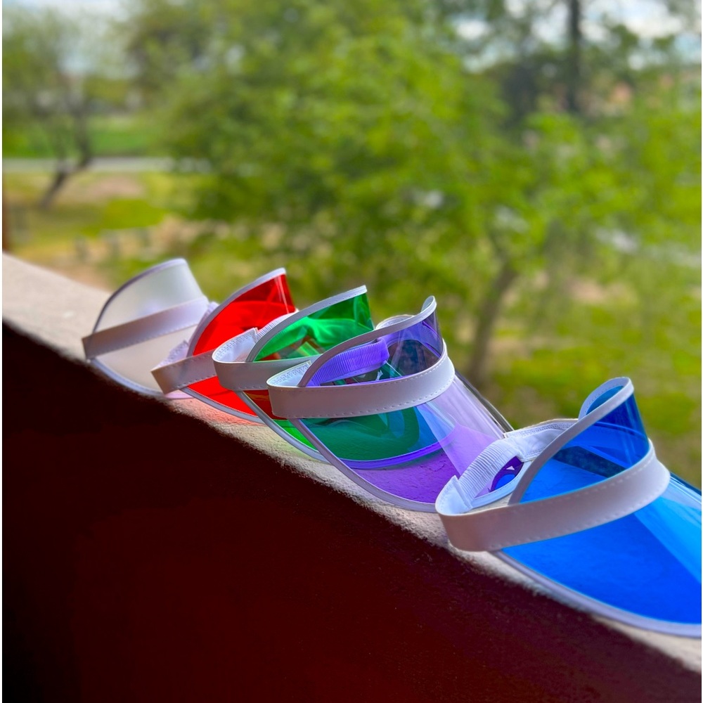 Summer Visors, available Red,Clear, Green, Blue and Purple, sizeOS